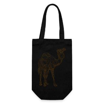 Wildtiere - Geschenkbeutel für Flaschen - Schwarz - Vorne