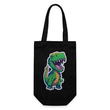 Dinosaures drôle cool - Sac à bouteille - noir - Devant