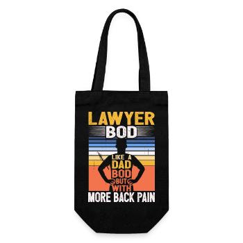 Avocat Bod Like A Dad Bod Drôle d’avocat Citation - Sac à bouteille - noir - Devant