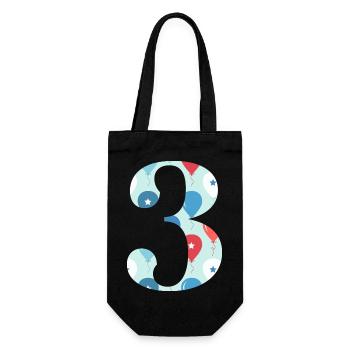 3rd anniversary balloon - Gift Bag for Bottles - black - Front