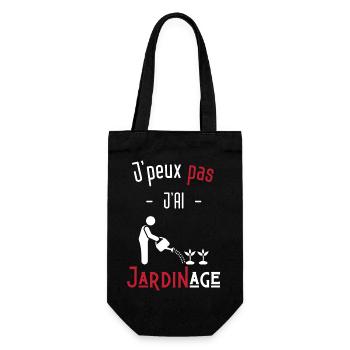 j'peux pas j'ai jardinage - Sac à bouteille - noir - Devant