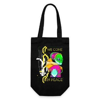 Future Retro Synthwave Scifi - Gift Bag for Bottles - black - Front