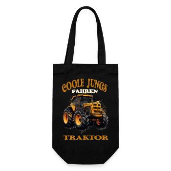 Traktor Shirt Coole Jungs Fahren Traktor - Geschenkbeutel für Flaschen - Schwarz - Vorne