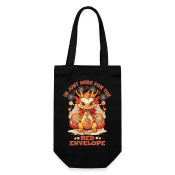Happy Chinese New Year 2024 Funny Year Of The - Geschenkbeutel für Flaschen - Schwarz - Vorne