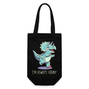 Triceratops Horn - Gift Bag for Bottles - black - Front