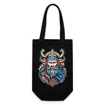 Wikinger Odin Thor Walhalla - Geschenkbeutel für Flaschen - Schwarz - Vorne