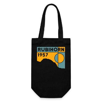 Rubihorn Hiking Mountain Climbing North Face Souvenir - Gift Bag for Bottles - black - Front