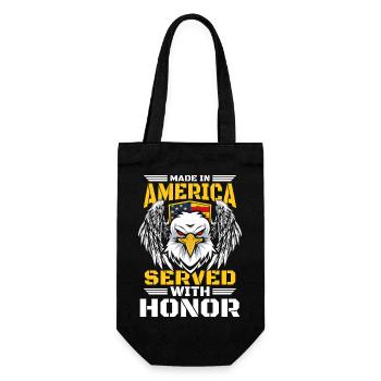 USA Flagge Amerikanischer Traum Tourismus - Geschenkbeutel für Flaschen - Schwarz - Vorne