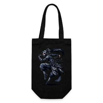 Charming Ninja Fighter I Ninja Girl I Ninja - Gift Bag for Bottles - black - Front