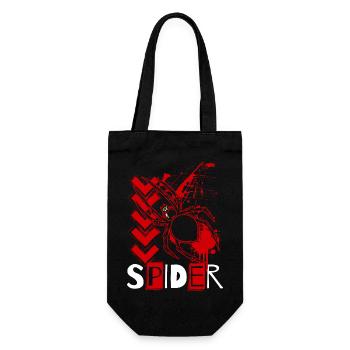 Spider Web Natural Tarantula Silk Threads - Gift Bag for Bottles - black - Front