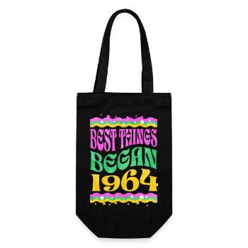 Chemise pour le 60e anniversaire : les meilleures choses ont commencé en 1964 - Sac à bouteille - noir - Devant