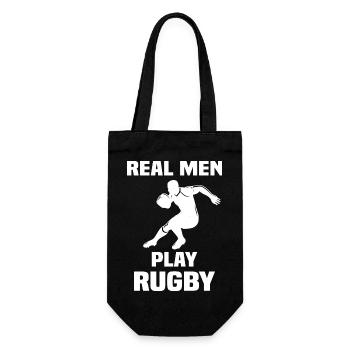 Les Vrais Hommes Jouent au Rugby - Sac à bouteille - noir - Devant