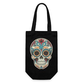 Crâne rétro 3 - Sac à bouteille - noir - Devant