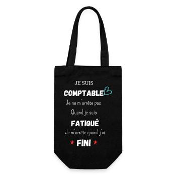 Buchhaltung Humor - Geschenkbeutel für Flaschen - Schwarz - Vorne