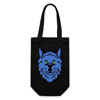 loup - Sac à bouteille - noir - Devant