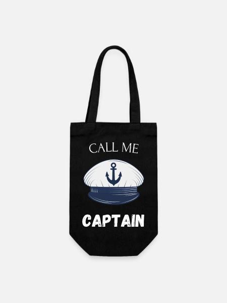 Call me the captain - Gift Bag for Bottles - black
