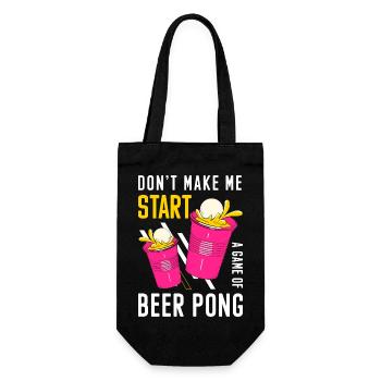 Règles du jeu Beerpong - Sac à bouteille - noir - Devant