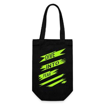 fun embracing courage courage and strength awesome - Gift Bag for Bottles - black - Front