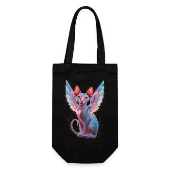Sphynx Cat for Cat Lovers - Gift Bag for Bottles - black - Front
