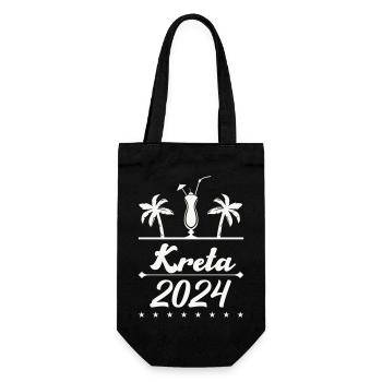 kreta 2024 - Geschenkbeutel für Flaschen - Schwarz - Vorne