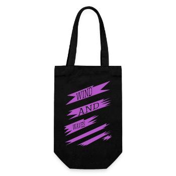 funny quote windsurfing lifestyle jokes gift - Geschenkbeutel für Flaschen - Schwarz - Vorne