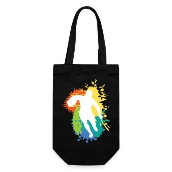 Schöne Grafikdesign-Rugby-Rugby-Geschenkidee - Geschenkbeutel für Flaschen - Schwarz - Vorne