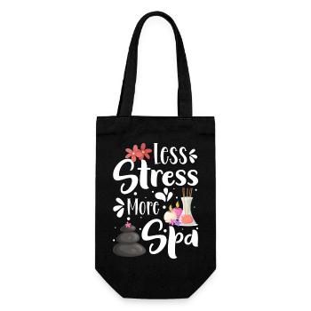 Wellness Meditation Chill Pilates - Geschenkbeutel für Flaschen - Schwarz - Vorne