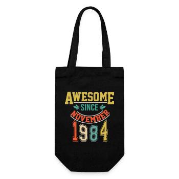 Novembre 1984 anniversaire Novembre 1984 cadeau 19 - Sac à bouteille - noir - Devant