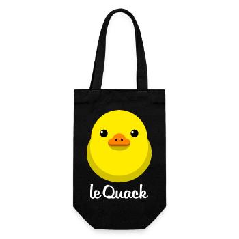 Chick Yellow le Quack for dark backgrounds - Gift Bag for Bottles - black - Front