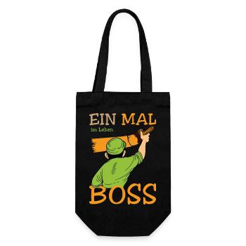 Once in a Lifetime Malboss Funny Saying Design - Gift Bag for Bottles - black - Front
