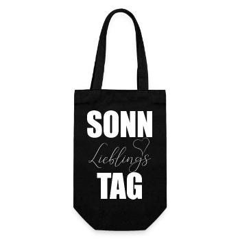 Cœur du jour préféré du dimanche - Sac à bouteille - noir - Devant