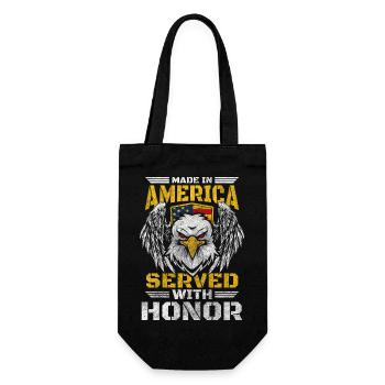 Amerika Stars and Stripes Soldat - Geschenkbeutel für Flaschen - Schwarz - Vorne