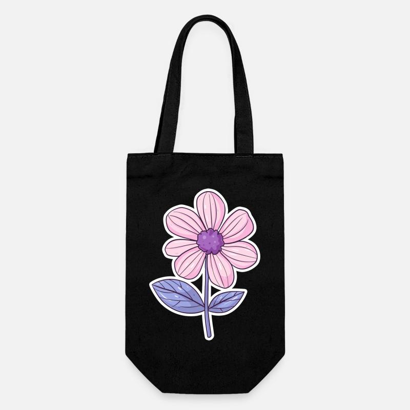 Fleurs - Sac à bouteille - noir