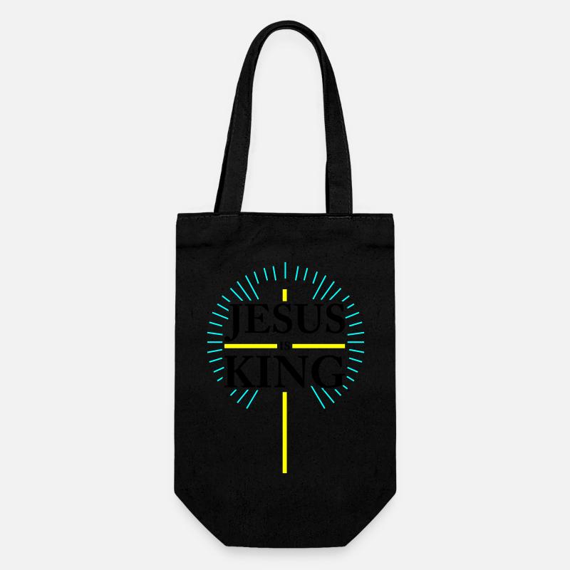 Jésus est Roi - Sac à bouteille - noir