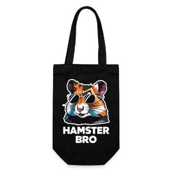 Un design amusant pour les amateurs de hamsters - Sac à bouteille - noir - Devant