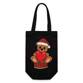 Nounours Père Noël Noël Ours en peluche Père Noël - Sac à bouteille - noir - Devant