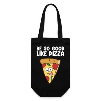 Pizza - Geschenkbeutel für Flaschen - Schwarz - Vorne