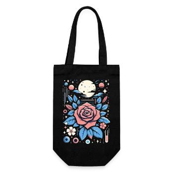 Cosmic Rose - Gift Bag for Bottles - black - Front