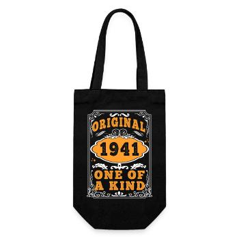 Vintage Né(e) en 1941 made in 1941 84 ans. Art_20 - Sac à bouteille - noir - Devant