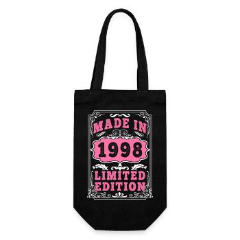 Vintage Né(e) en 1998 made in 1998 27 ans. Art_20 - Sac à bouteille - noir - Devant