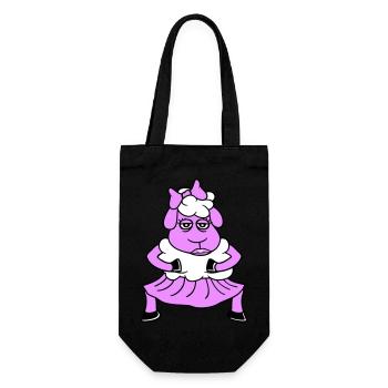 Sheep Girl Woman Female Pretty Tired Dancing Skirt - Gift Bag for Bottles - black - Front