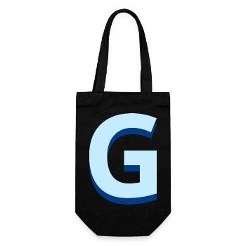 Lettre g bleu pop et moderne - Sac à bouteille - noir - Devant