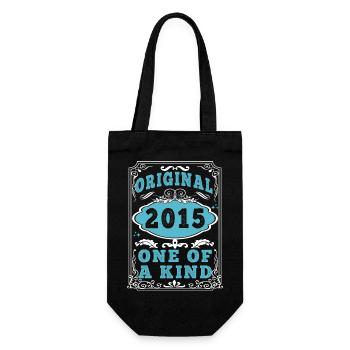 Original 2015 Vintage retro. Tshirt anniversaire 2 - Sac à bouteille - noir - Devant