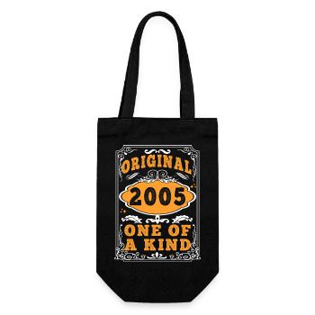 Vintage Born in 2005 made in 2005 20 years old. Art_20 - Gift Bag for Bottles - black - Front
