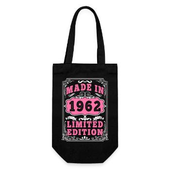 Vintage Né(e) en 1962 made in 1962 63 ans. Art_20 - Sac à bouteille - noir - Devant