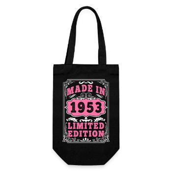 Vintage Né(e) en 1953 made in 1953 72 ans. Art_20 - Sac à bouteille - noir - Devant