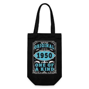 Original 1950er Jahre Vintage Retro. Geburtstag T-Shirt 2 - Geschenkbeutel für Flaschen - Schwarz - Vorne