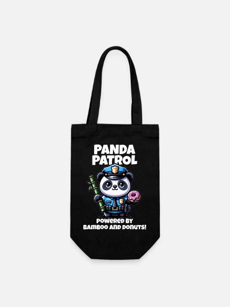Polizei Panda - Geschenkbeutel für Flaschen - Schwarz