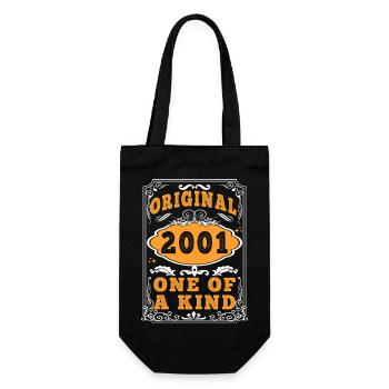 Vintage Jahrgang 2001 Hergestellt im Jahr 2001 24 Jahre alt. Art_20 - Geschenkbeutel für Flaschen - Schwarz - Vorne
