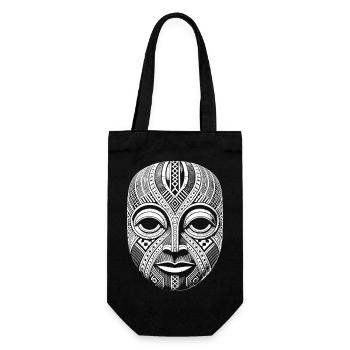 Maske - Geschenkbeutel für Flaschen - Schwarz - Vorne